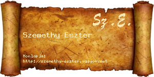 Szemethy Eszter névjegykártya