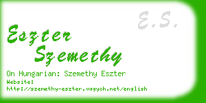 eszter szemethy business card